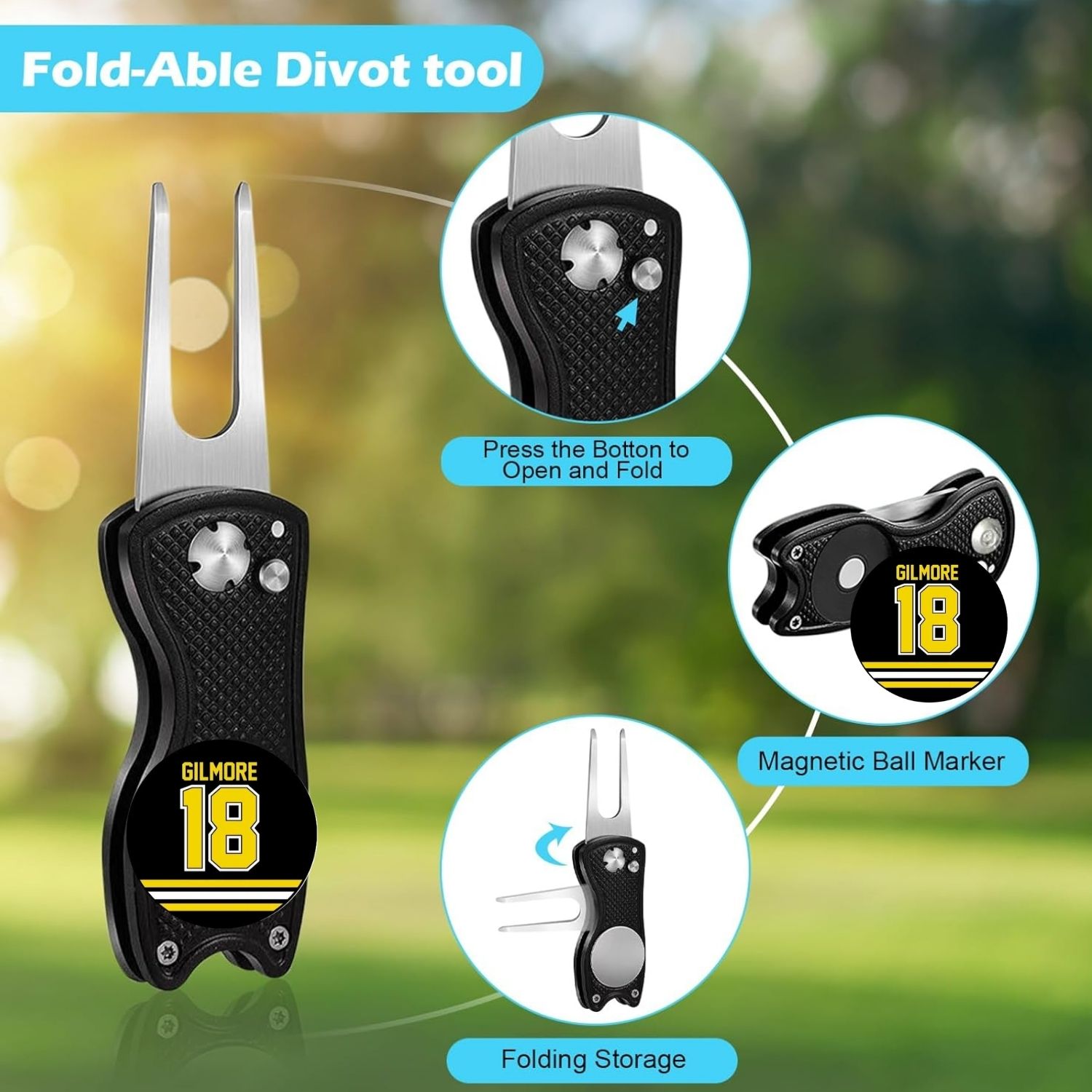 طقم تنظيف مضارب الجولف مع منظف - مراجعة Divot Repair Tool وسعره
